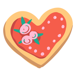 Galleta rosa semiplana Diseño PNG