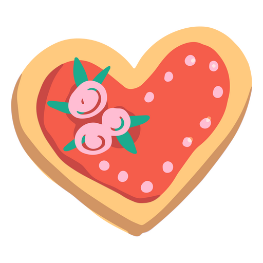 Cookie semi flat rose PNG Design