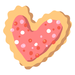 Biscoito decoração semi plana Desenho PNG