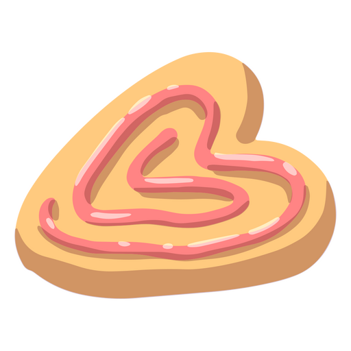 Cookie corações semi planos Desenho PNG