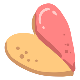 Heart cookie semi flat  PNG Design