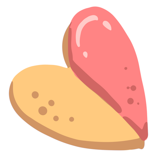 Heart cookie semi flat  PNG Design