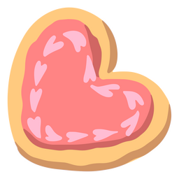 Love cookie semi flat PNG Design