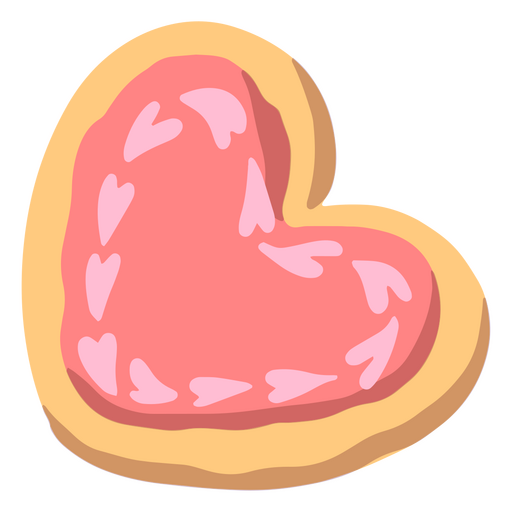 Galleta de amor semi plana Diseño PNG