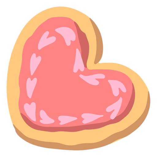 Love cookie semi flat PNG Design