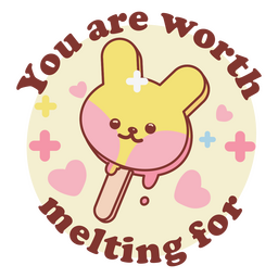 Cita de helado kawaii de San Valentín Diseño PNG
