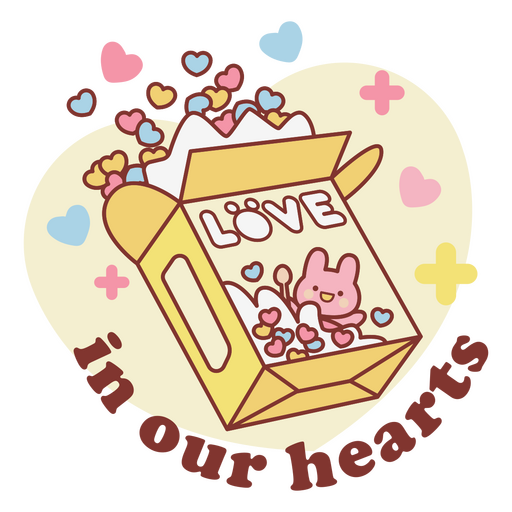 Valentines kawaii Müsli Zitat PNG-Design