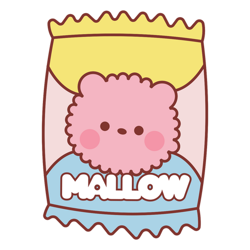 Cute marshmallow kawaii PNG Design
