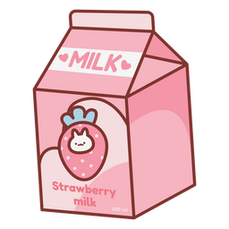 Valentine's day strawberry milk icon PNG Design Transparent PNG