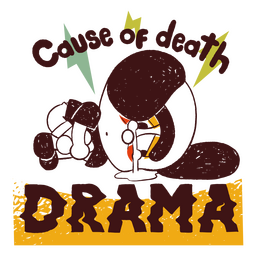 Drama-Hund-Zitat PNG-Design