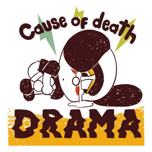 Drama-Hund-Zitat PNG-Design