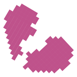 Pixel pink broken heart PNG Design