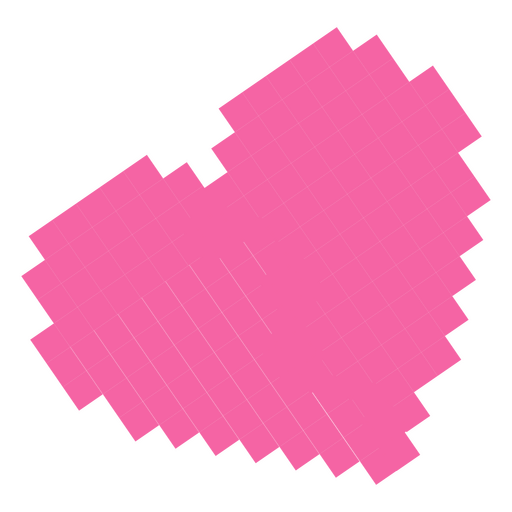 coração de pixel rosa Desenho PNG