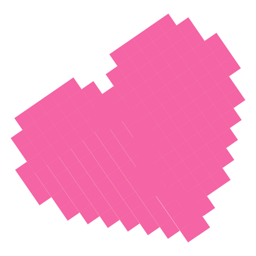Pink pixel heart PNG Design