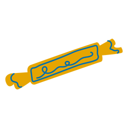 Caramelo plano amarillo Diseño PNG