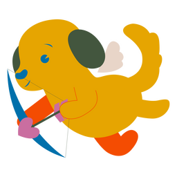 perro plano cupido Diseño PNG