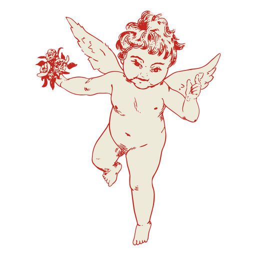 Cupid illustration standing PNG Design