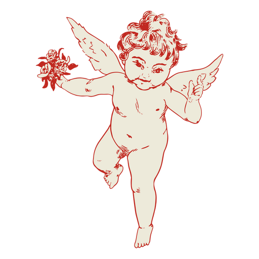 Ilustra??o de Cupido em p? Desenho PNG