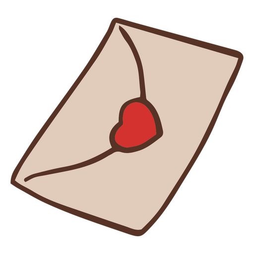 Doodle de envelope amor Desenho PNG