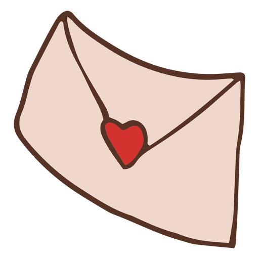 Dia dos namorados de doodle de envelope Desenho PNG