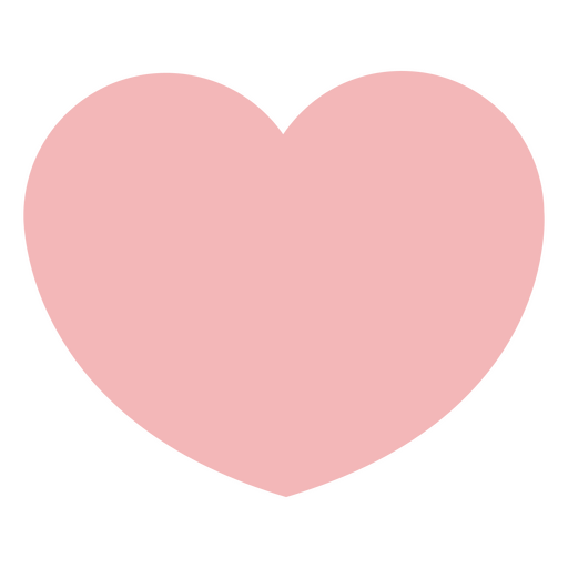 Solid pink heart PNG Design