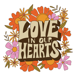 Love illustration flowers quote PNG Design