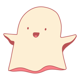Cute ghost doodle PNG Design