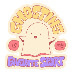 Citação de doodle fantasmagórico fofo Desenho PNG