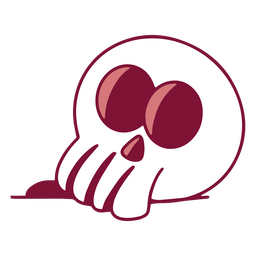 Skull on the floor PNG Design
