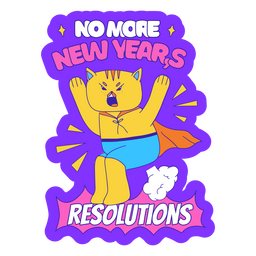 Anti New Year funny quote badge PNG Design