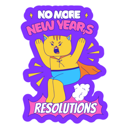 Distintivo de citação engraçada anti ano novo Desenho PNG