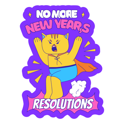Anti New Year funny quote badge PNG Design