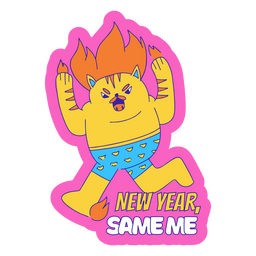 Anti-Ano Novo mesmo me distintivo de citação engraçada Desenho PNG
