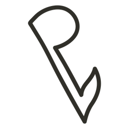Trazo de corchea de nota musical Diseño PNG