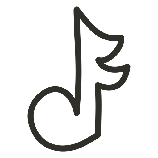 Semicorchea de notas musicales Diseño PNG