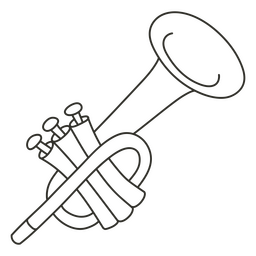 Trompetenfarbstrich PNG-Design