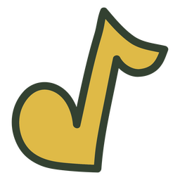 Musiknoten Farbquaver PNG-Design