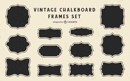 Vintage chalkboard frames set