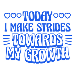 Cita motivacional de crecimiento Diseño PNG