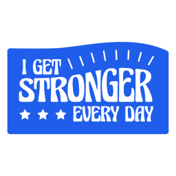 Stärkeres Motivationszitat PNG-Design