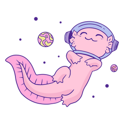 Axolotl cute galaxy
