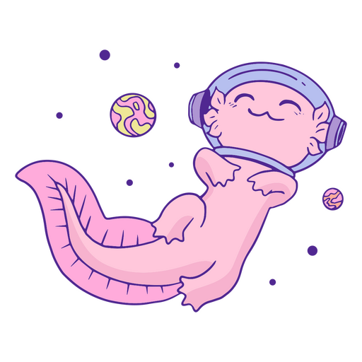 Axolotl cute galaxy PNG Design