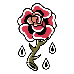 Tatuaje de sangre de rosa Diseño PNG Transparent PNG