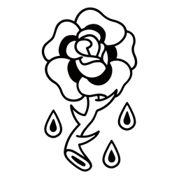 Rose flower blood tattoo PNG Design Transparent PNG