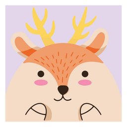Cute baby reindeer PNG Design