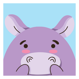 Cute baby hippo PNG Design Transparent PNG