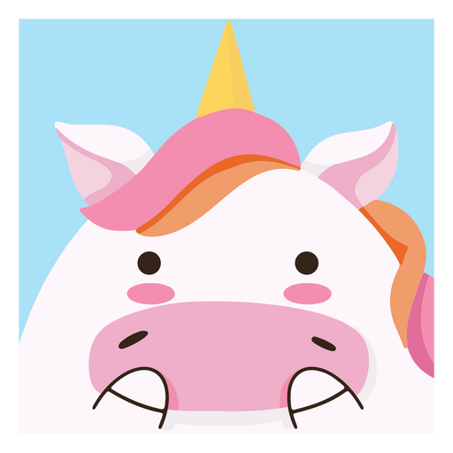 Süßes Baby-Einhorn PNG-Design