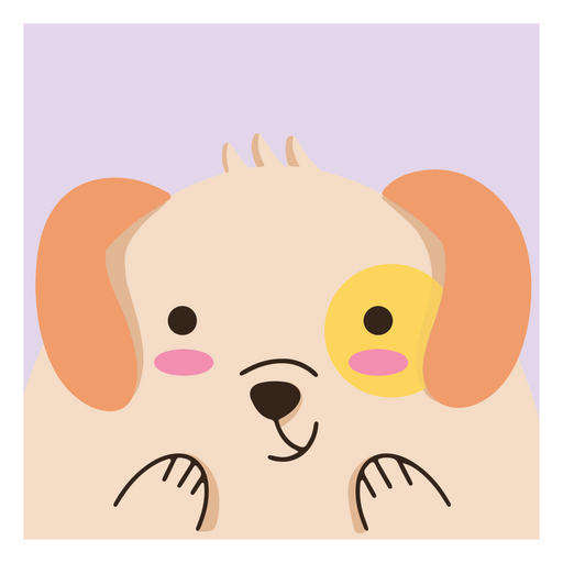 Cute baby dog PNG Design
