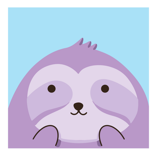 Cute baby sloth PNG Design