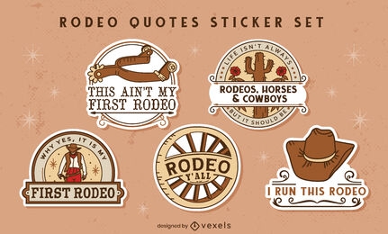 Rodeo quotes sticker set